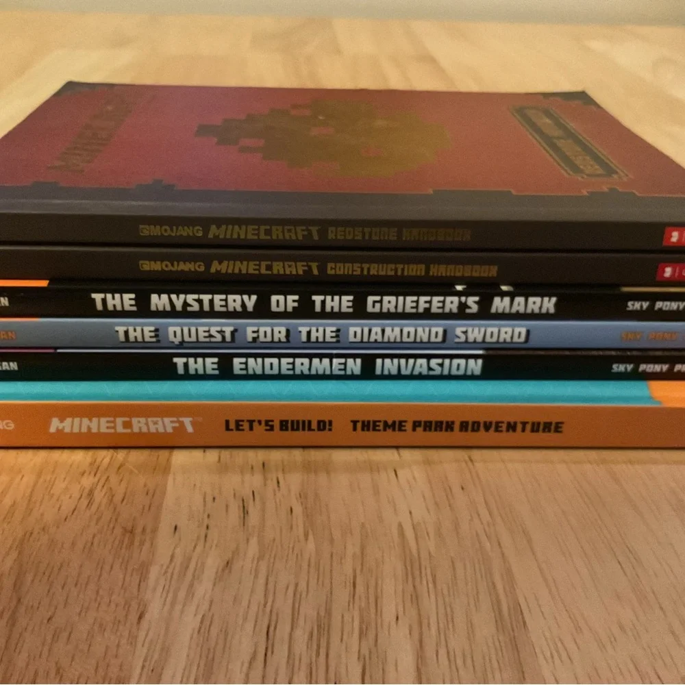 Minecraft Video Game Book Collection Lot of 6